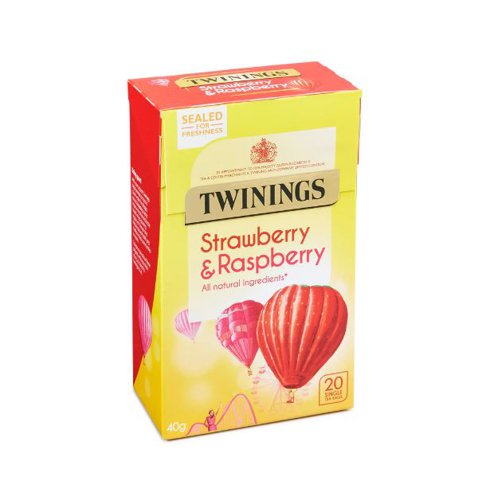 Twinings Strawberry Raspberry Tea Bags (Pack of 20) F17457 Hot Drinks TQ55585