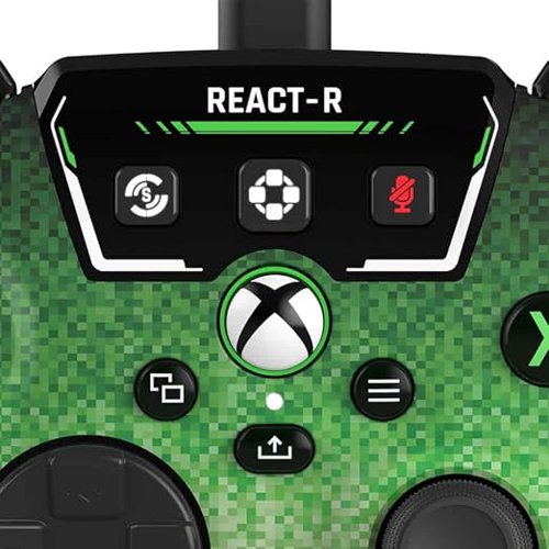 React faster with the Turtle Beach® REACT-R™ Controller for Xbox Series X, Xbox Series S, Xbox One X, Xbox One S & Window PCs. Plug in any 3.5mm headset and instantly upgrade your audio with quick-access controls for exclusive Superhuman Hearing®, game & chat volume balance, and mic mute. Play longer and stay in control thanks to an ergonomic handle shape and textured grips, handles and triggers. Two mappable quick-action buttons on the backside of the controller let you customize your controls for quicker reactions. Feel the rumble of explosions, or the recoil of a gunshot with vibration feedback thanks to dual rumble motors in the handles. Plus, the REACT-R™ Controller is officially licensed by Microsoft for Xbox, so you can count on reliable button presses & smooth thumbstick movements over heavy usage.