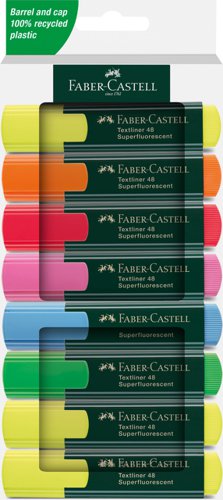 Faber-Castell Highlighter Textliner 48 - Assorted Colours (Pack 8) - 254848