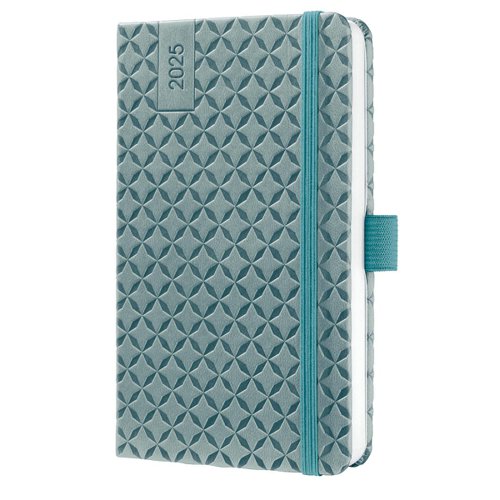 Jolie Diary 2025 Approx A6 Hardcover Thermo PU Week To View Flair 95x150x16mm Ocean Blue