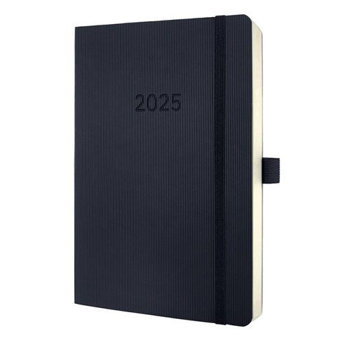 Conceptum Diary 2025 Approx A5 Day Per Page Softcover Softwave Surface 135x210x27mm Black