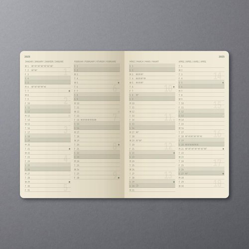 Conceptum Diary 2025 Approx A5 Day Per Page Softcover Softwave Surface 135x210x27mm Black