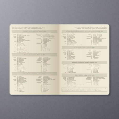 Conceptum Diary 2025 Approx A5 Day Per Page Softcover Softwave Surface 135x210x27mm Black