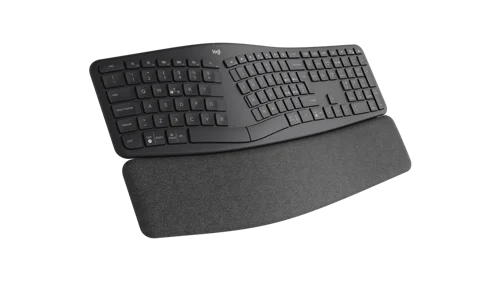 Logitech Ergo K860 QWERTY UK RF Wireless Bluetooth Ergonomic Curved Keyboard with Wrist Rest Keyboards 8LO920010107