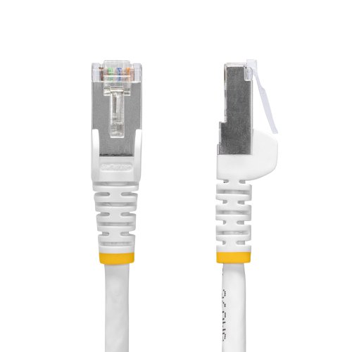 Connect to a 25/40Gbps switch or networking device using this Snagless S/FTP Category 8 Ethernet Cable. The 2000MHz maximum frequency enables up to four times higher throughput than Cat6a.Pure Bare Copper WireOur Snagless Cat8 Cables are designed for long-lasting performance. The 4-Pair Shielded and Foiled Twisted Pair (S/FTP) construction utilizes 26AWG pure bare copper wire for improved conductivity and low resistance, ensuring reliable transmission and minimal signal loss.Pure bare copper wiring offers consistent performance characteristics across different environments. Each pair is shielded in aluminium-mylar foil and tinned copper braid for enhanced EMI protection.Durable ConstructionThe Cat8 Ethernet Cable features snagless 50-micro gold-plated connectors that enable a precise fit to minimize wear and are rated beyond 750 connector mating cycles. The flexible Low Smoke Zero Halogen (LSZH) flame-retardant jacket emits low smoke and toxic fumes when exposed to extreme heat or in the event of a fire. This enables safer installations in poorly-ventilated areas including some industrial settings, self-contained environments such as trains and aircraft, as well as residential settings where compliance with building codes must be considered.The cable is rated to withstand -/+90-degree bends and routes well in confined spaces.Versatile DependabilityThe Shielded Cat8 Patch Cord is ideal for high-density 25/40GBASE-T networks and supports up to 100W output to Power over Ethernet (PoE++) devices. Establish connectivity to 25G/40G switches, Network Attached Storage (NAS), Storage Area Networks (SANs), and SFP modules. It facilitates reliable throughput and power to low-latency and critical PoE devices, including PoE switches, access points, and IP cameras.Backward compatibility with Cat 6/6a and Cat 5/5e standards ensure seamless integration into existing network environments. Our Snagless Cat8 cables are Fluke channel tested for guaranteed Cat8 performance.