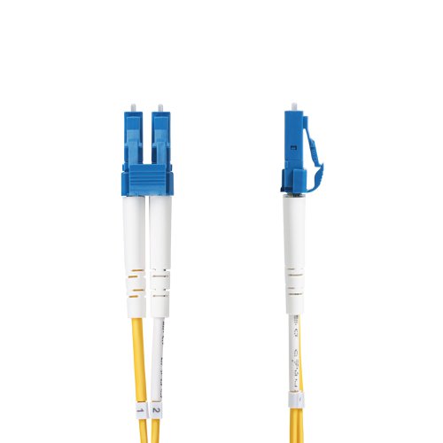 OS2 LC to LC Single Mode Duplex Fiber Optic Patch cable facilitates connectivity across 100G networks. It supports Coarse Wavelength Division Multiplexing (CWDM) across an extended wavelength range of 1260-1625nm, improving channel isolation for optimal signal strength over long distances.CompatibilityThis 9/125µm Single Mode fibre cable supports 1260-1625nm laser-optimized sources and is ideal for critical connections between servers, switches, and data centre equipment. It is backward compatible with OS1 networks, ensuring a reliable connection in legacy fibre environments.Engineered for Optimal PerformancePrecision-manufactured ceramic ferrules ensure accurate fibre alignment for an insertion loss below 0.3dB. Ultra Physical Contact (UPC)-polished LC to LC fibre ends greatly improve return loss characteristics over older PC polishing techniques. The Bend Insensitive fibre core is surrounded by a layer of low refractive index material. This material reduces the amount of light that can escape the fibre cable by reflecting the light back into the fibre. The OS2 fibre patch cord is engineered for low attenuation and performance that exceeds ITU-T G652.D/G657.A1 and IEC60703-2-50 type B1.3/B6.a1 industry standards.LSZH Cable JacketHoused in a Low-Smoke Zero-Halogen (LSZH) flame-retardant jacket, the OS2 fibre cable emits low smoke and toxic fumes when exposed to extreme heat or in the event of a fire. This enables safer cable installations in areas with poor ventilation including some industrial settings, self-contained environments such as trains and aircraft, as well as residential settings where compliance with building codes must be considered.Each OS2 fibre cable is individually tested for insertion loss performance and includes a test report, for guaranteed compatibility and 100% reliability.