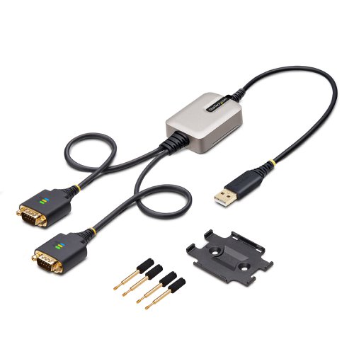 StarTech.com 2ft 2-Port USB to RS232 Serial Adapter