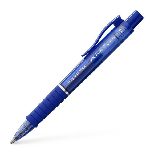 Faber-Castell Ballpoint Pen Poly Ball View Blue (Pack 5) - 145751 49027SQ