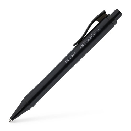 Simplistic ballpoint pen from Faber-Castell with pocket clip.Smooth flowing ink. Refillable; Blue ink, medium tip; available in a small range of barrel colours.