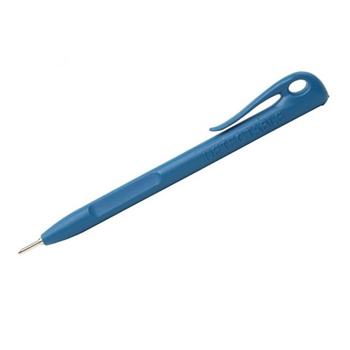 Detectamet One Piece Pen with Clip Blue (Pack 50) - DBP50BU