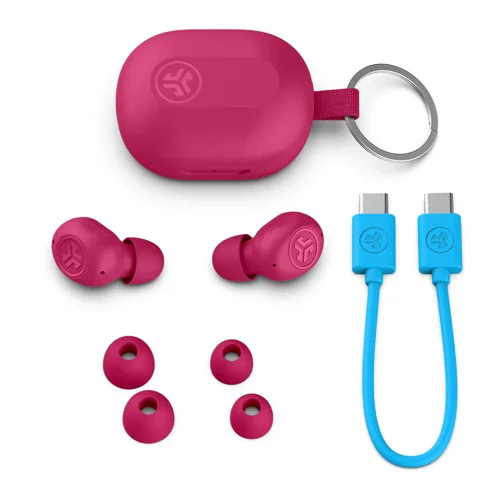 JLab Audio JBuds Pink Mini True Wireless Earbuds with Charging Case