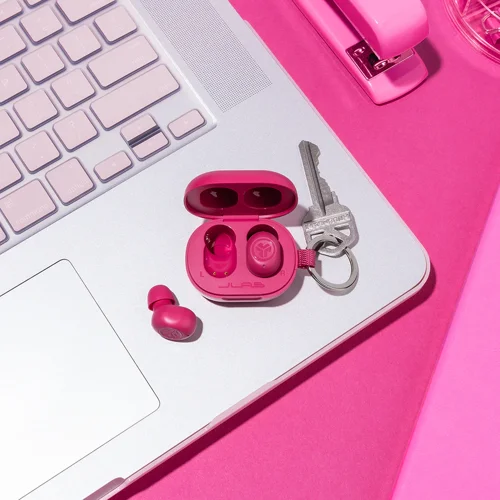 JLab Audio JBuds Pink Mini True Wireless Earbuds with Charging Case