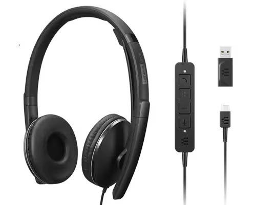 Lenovo Wired Gen 2 USB-C USB-A UC Active Noise Cancelling Headset