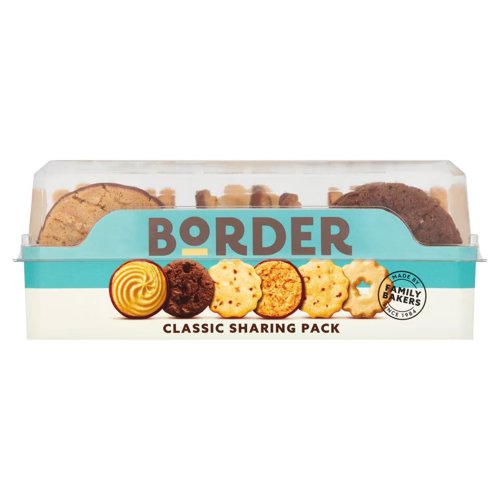 At Border, we know how special biscuit moments can be. That's why our family bakery is dedicated to perfecting every recipe, from finessing our famous flavours to crafting the perfect crunch. So whenever the moment matters to you, make sure you enjoy it with a Border Biscuit.Perfect for wonderful moments with great company, this selection includes our Milk Chocolate Viennese Whirls, Butterscotch Crunch, Buttery Shortbread Rings, Chocolate Oat Crumbles, Sultana Melts and Chocolatey Cookies.