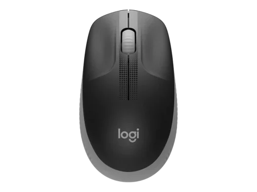 Logitech M190 Full-Size Wireless Mouse Ambidextrous Optical RF Wireless 1000 DPI Black Grey 910-005906