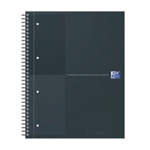 Oxford International Twinwire Notebook Lined 160 Pages Black A4+ - 400194457