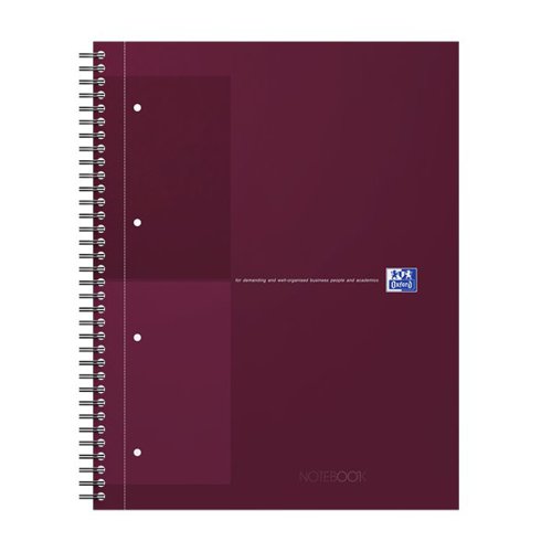 Oxford International Twinwire Notebook Lined 160 Pages Red A4+ - 400194459