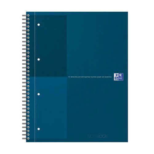 Oxford International Twinwire Notebook Lined 160 Pages Petrol Blue A4+ - 400194461