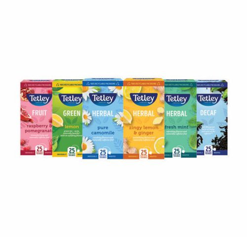 Tetley Mixed Pack String & Tag Envelope Tea Bags Pack of 6x25