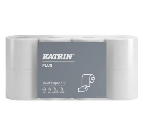 Katrin Plus Toilet Paper Rolls 180 Sheets 3-Ply (Pack 7) - 87709