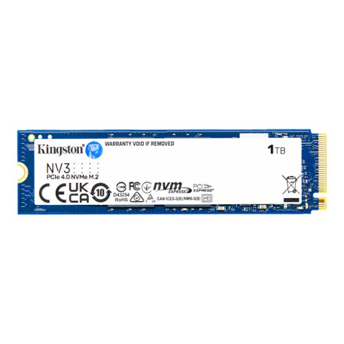 Kingston Technology NV3 1TB PCI Express 4.0 NVMe Internal Solid State Drive