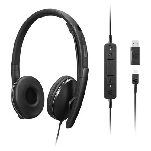 Lenovo Gen 2 Wired Active Noise Cancellation Microsoft Teams Headset