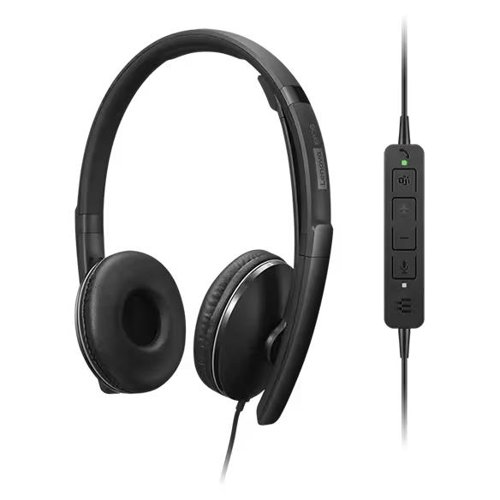 Lenovo Gen 2 Wired Active Noise Cancellation Microsoft Teams Headset