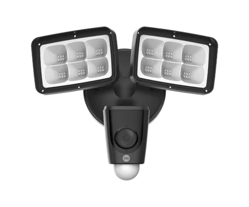 Yale Floodlight Camera - 2000 Lumen Floodlight; 1080 FHD Camera; IP 65 Rated; 110 dB Siren