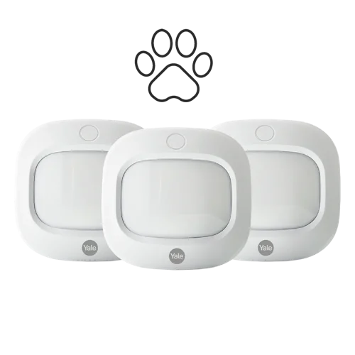 Yale Pet Friendly Motion Detector 3 Pack - Wireless; 200m Range; Intruder and Sync Alarm Accessory  8YAAC3PETPIR