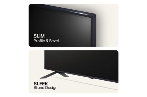 8LG43QNED80T6A | Crisp colour and clarity on colossal LG QNED. Our new chipset and dimming zones perfect contents so every pixel stays razor sharp.The optimal audio fits your space. The sound system detects the layout of your room and where you're sitting to create a dome of sound around you, perfectly tuned to your room's unique acoustics.Come day or night, Brightness Control detects the light in your space and balances the picture accordingly for crisp and clear visuals.