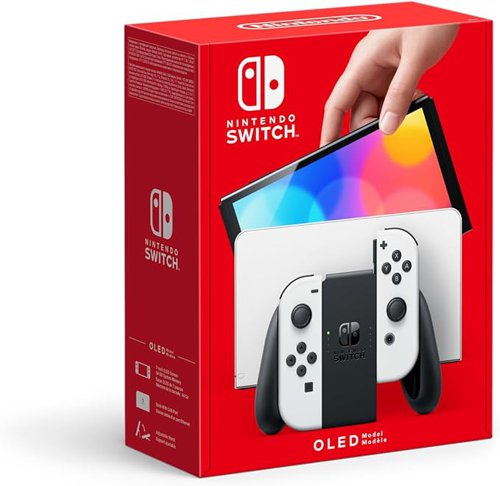 Nintendo Switch 7 Inch Touchscreen OLED 64GB White Portable Game Console