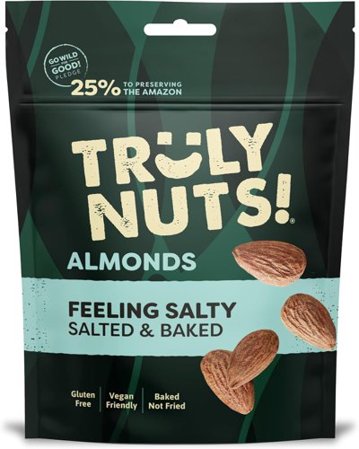 Truly Nuts Salted Almonds One Tree planted for every purchase (Bag 120g) - 0401372