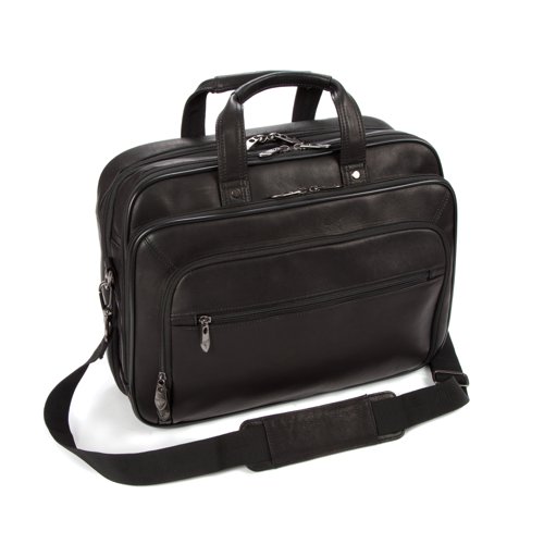 Falcon Colombian Leather 15.6in Laptop Briefcase black - FI6703