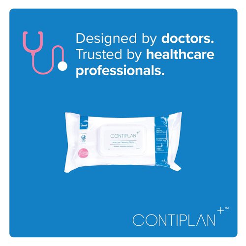 Clinell Contiplan 3-in-1 Continence Care Cloths x25 (Pack of 24) CON25. | CL44599 | Gama Healthcare Ltd