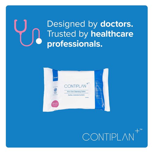 Clinell Contiplan 3-in-1 Continence Care Cloths x8 (Pack of 40) CON8 | CL44634 | Gama Healthcare Ltd