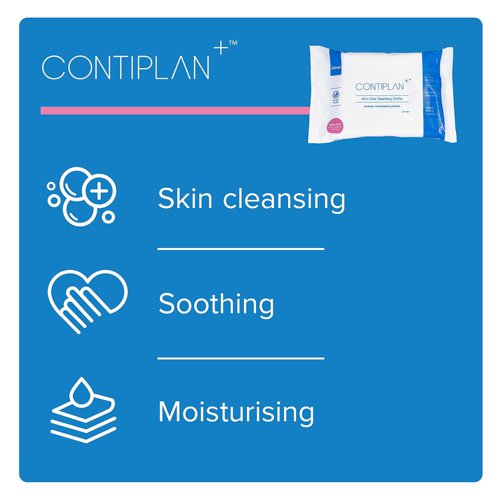 Clinell Contiplan 3-in-1 Continence Care Cloths (Pack of 8) CON8