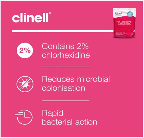 Clinell Chlorhexidine Shampoo Cap CHGSC1 | Gama Healthcare Ltd