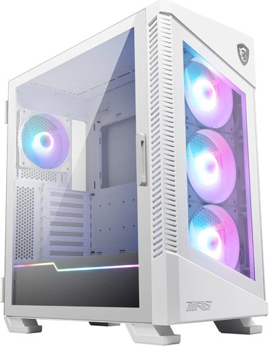 MSI MPG VELOX 100R EATX White Mid Tower Gaming PC Case