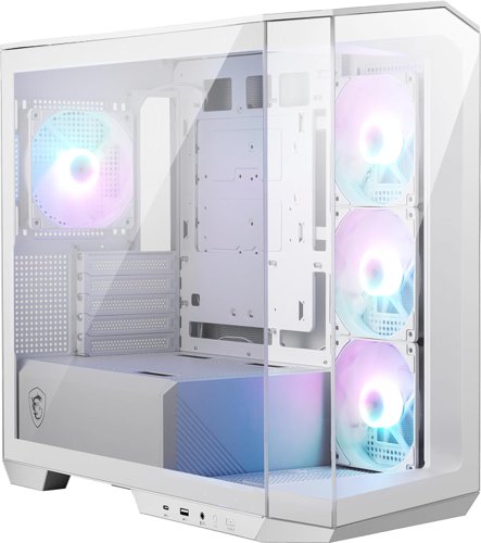 MSI MAG Pano M100R PZ ATX Tempered Glass White Micro Tower Gaming PC Case