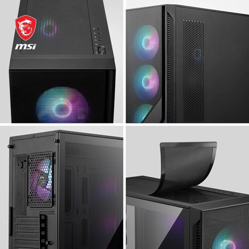 MSI MAG Forge 320R Airflow ATX Micro Tower Gaming PC Case