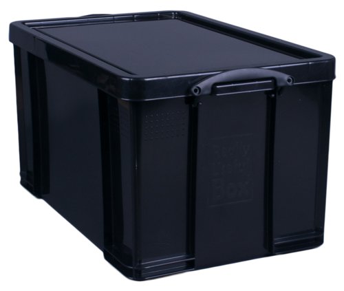 Really Useful Plastic Storage Box 84 Litre Black - 84SBKCB