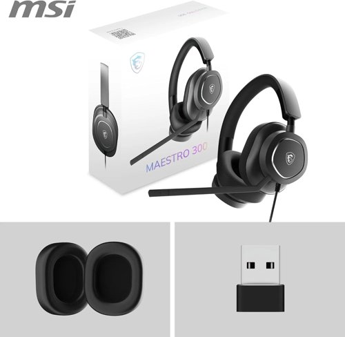 MSI Maestro 300 Wired USB-C Black Multi-Platform Gaming Headset