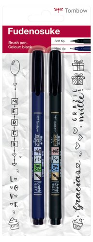 FUDENOSUKE Brush Pen & Marker pack of 2