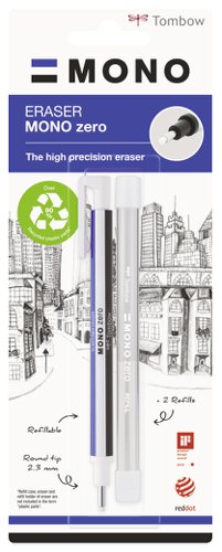 Mono Zero Eraser Pen & Refills Carded