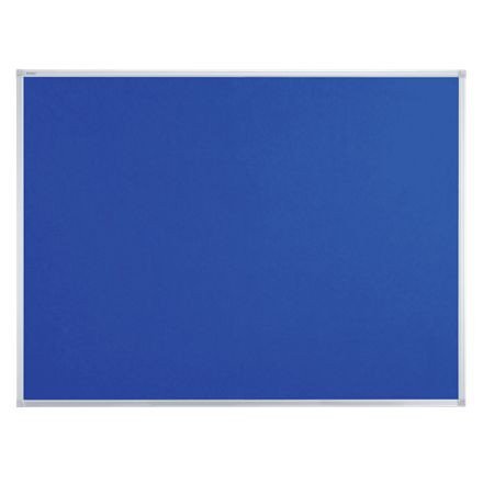 Noticeboard Felt 90x60cm Aluminium Blue