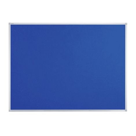 Noticeboard Felt 120x90cm Aluminium Blue