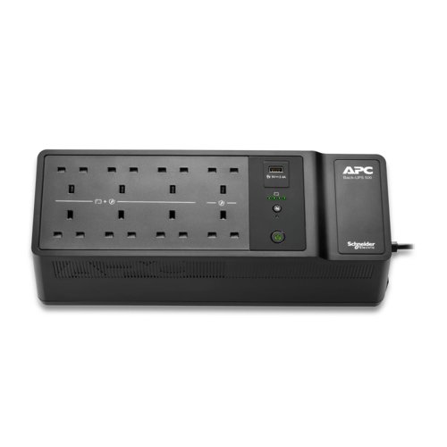 APC Back-UPS 500VA 300W - 8x British BS1363A Outlets UPS Power Supplies 8APBE500G2UK