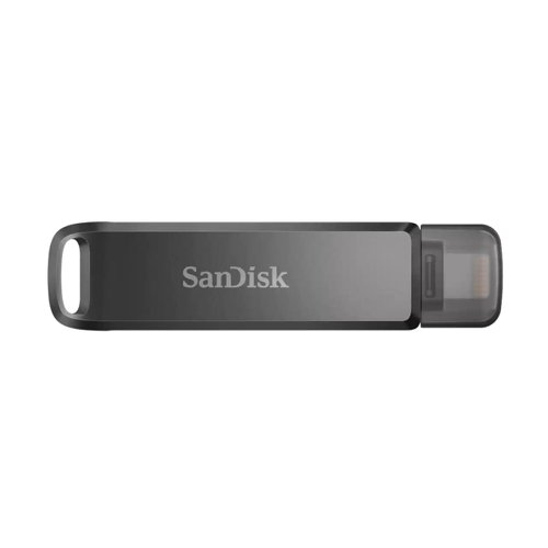 SanDisk iXpand Luxe USB-C Lightning Black Flash Drive