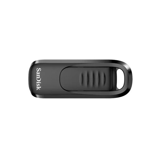 SanDisk Ultra Slider 128GB USB-C Retractable Connector Black Flash Drive