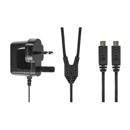 Motorola Fixed Y-Cable Twin Micro USB Charger UK Plug